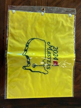 Masters Yellow Golf Pin Flag with White Tab